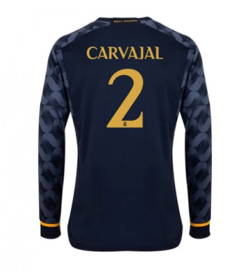 Real Madrid Daniel Carvajal #2 Venkovní Dres 2023-24 Dlouhým Rukávem